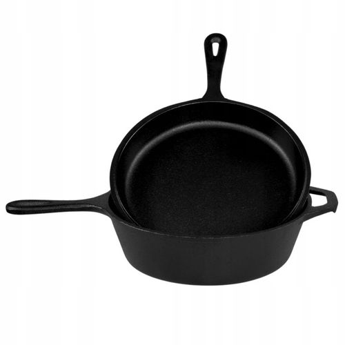 RONDEL ŻELIWNY Z PATELNIĄ 3 w 1 PATELNIA BRYTFANNA GARNEK 26 CM na Arena.pl