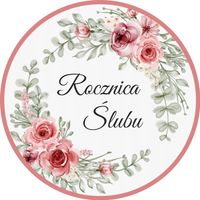 Opłatek na tort Rocznica Ślubu Ślub Młoda Para Obrączki Okazjonalny