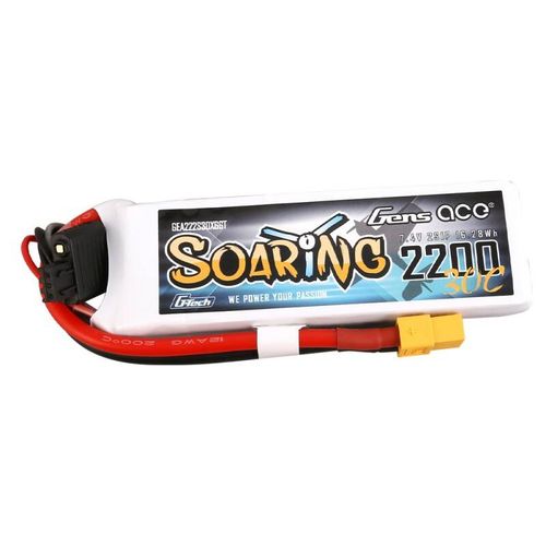 Akumulator Gens Ace G-Tech Soaring 2200mAh 7.4V 30C 2S1P XT60 na Arena.pl