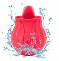 WIBRATOR STYMULATOR ŁECHTACZKI RÓŻA Z JĘZYCZKIEM DO SUPER SILNYCH PIESZCZOT