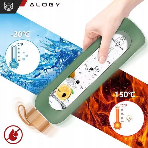 BUTELKA SZKLANA NA WODĘ BIDON MOTYWACYJNA SZCZELNA SILIKONOWE ETUI 1000 ML na Arena.pl