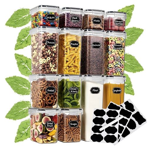 POJEMNIK SŁOIK PLASTIKOWY NA MAKARON KASZE PUDEŁKA NA ŻYWNOŚĆ 14szt na Arena.pl