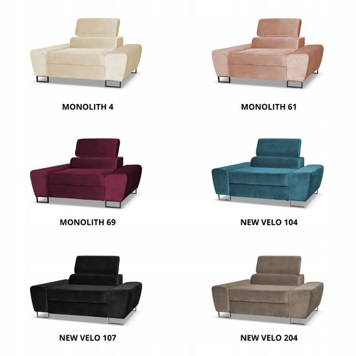 Zestaw mebli wypoczynkowych salon Bosso Sofa 3os fotele granat Family Meble na Arena.pl