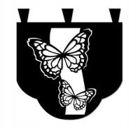 D59 Zazdrostka kuchenna firana ażurowa motylki wiosna lato SZELKI 35x35 cm