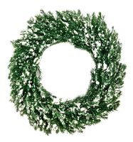 WIENIEC ŚWIĄTECZNY ZIELONY STROIK 40 cm GIRLANDA sztuczny śnieg