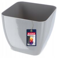 DONICZKA OSŁONKA NA KWIATY KWADRATOWA SZARA 17CM