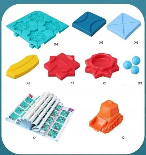 GRA LOGICZNA PLANSZOWA UKŁADANKA LABIRYNT BUDOWANIE DROGI NA PREZENT KLOCKI na Arena.pl