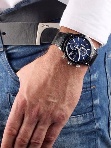 ZEGAREK MĘSKI HUGO BOSS 1513391 - RAFALE (zh013d) + BOX na Arena.pl