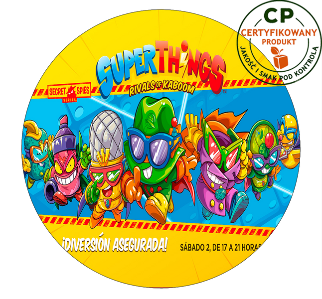 Opłatek na tort Super Things zdjęcie 1