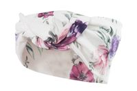 Jamiks EDITH szeroka opaska dla dziewczynki fioletowe peonie 50-52