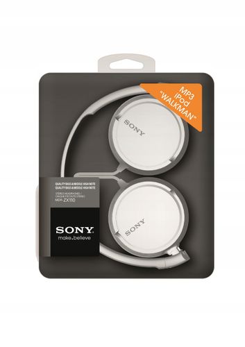 Słuchawki Sony MDR-ZX110 Białe na Arena.pl
