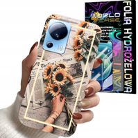 ETUI CASE DO XIAOMI 13 LITE - SŁONECZNIK KWIATY DLA KOBIET PLECKI + FOLIA