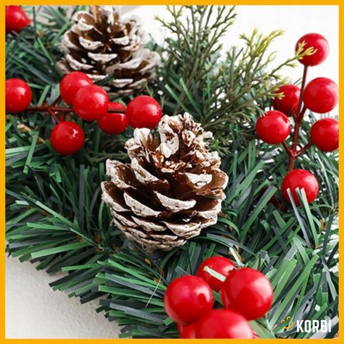 WIENIEC ŚWIĄTECZNY STROIK NA DRZWI DEKORACJA WIANEK OZDOBA ŚWIĘTA WZ2 40CM na Arena.pl