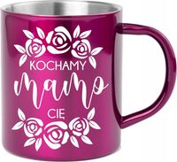 Kubek metalowy z grawerem PREZENT dla Dzień Mamy