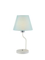 York lampa stołowa 1x60W E14 biały, niebieski klosz