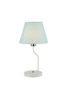 York lampa stołowa 1x60W E14 biały, niebieski klosz