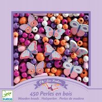 Motylki Zestaw Do Tworzenia Biżuterii - Djeco - Drewniane Koraliki