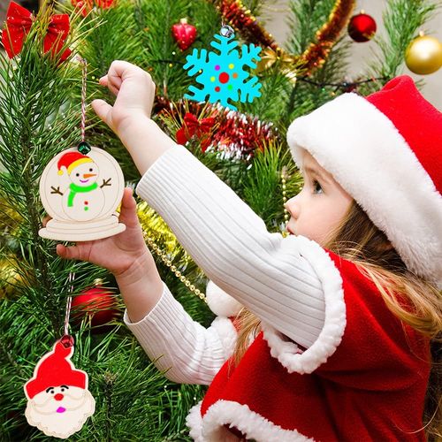 ozdoby choinkowe drewniane dekoracje zawieszki diy 40szt na Arena.pl