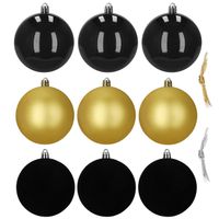 Bombki choinkowe 9 szt. zestaw dekoracji świątecznych 8,5 cm nietłukące