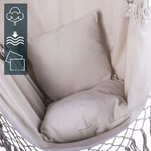 FOTEL WISZĄCY krzesło BRAZYLIJSKIE hamak 2X PODUSZKI huśtawka KOKON na Arena.pl