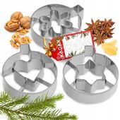 WYKRAWACZKI METALOWE ŚWIĄTECZNE DO CIASTEK 3 szt