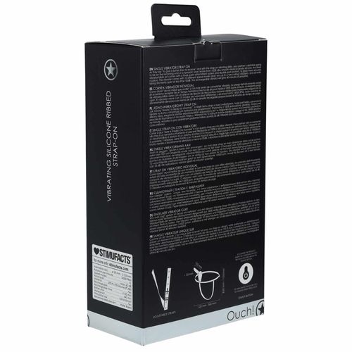 ouch!   vibrating   rechrgeable   10 speed silicone ribbed strap na Arena.pl