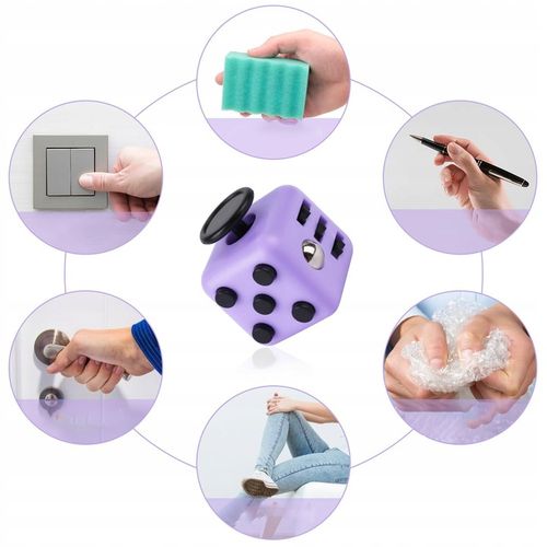 4X HAND CUBE KOSTKA ANTYSTRESOWA FIDGET CUBE TOYS przyciski pokrętła w dłoń na Arena.pl