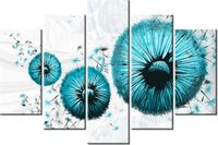 100CM 150CM OBRAZ 5 ELEM TURKUSOWE DMUCHAWCE ŚCIENNY