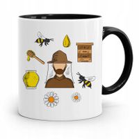 Kubek Czarny Dla Pszczelarza Prezent Z Nadrukiem Ze Zdjęciem