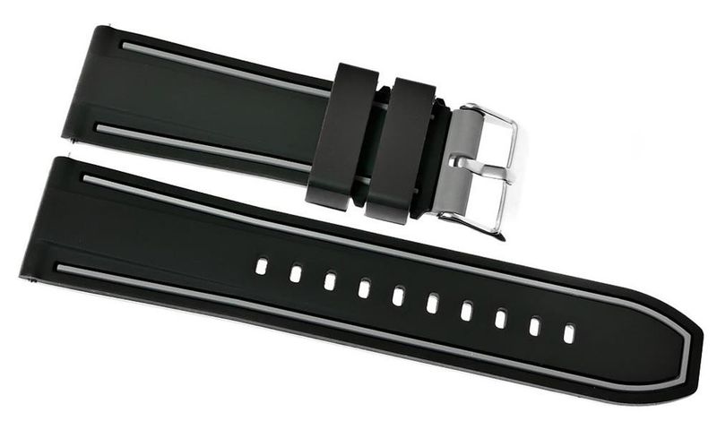 Pasek silikonowy CZARNO-SZARY U14-20-9 zdjęcie 4