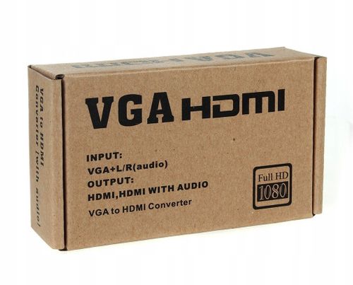 Przejściówka Adapter VGA D-SUB + Audio do HDMI na Arena.pl