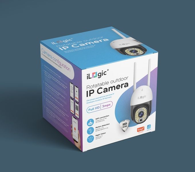 KAMERA ZEWNĘTRZNA OBROTOWA IP WiFi 3Mpx TUYA Bezprzewodowa Full HD 4x ZOOM zdjęcie 8