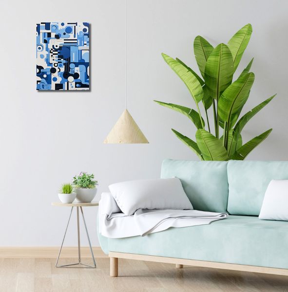 Obraz 30x40cm Niebieski Labirynt zdjęcie 2