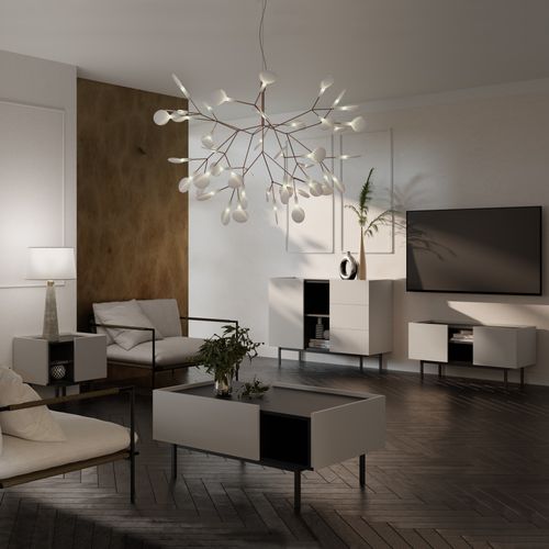 Szafka RTV stojąca Noel 100 Kaszmir / Czarny na Arena.pl