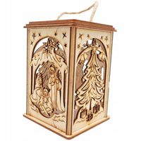 LAMPION NA RORATY DREWNO sklejka 15cm podświetlany