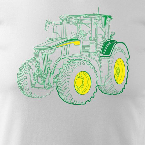 Koszulka z traktorem John Deere koszulka dla rolnika męska biała REGULAR M na Arena.pl