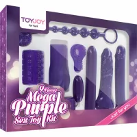 toyjoy mega fioletowy zestaw 9w1 - wielofunkcyjny komplet z akcesoriami