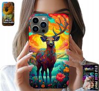 ETUI DO IPHONE 13 PRO - KOLOROWE WZORY JELEŃ ŁOŚ ZWIERZĘTA LEŚNE