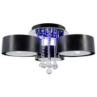 LAMPA sufitowa DRS8006/3 8C LED 180W BL Elem metalowa OPRAWA crystal glamour chrom czarna