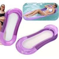 Materac Dmuchany do Pływania Leżak Fotel z Oparciem do Wody Siatka 160x70