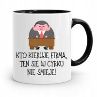 Dla Prezesa Viceprezesa Kubek Czarny Na Prezent Z Nadrukiem Ze Zdjęciem