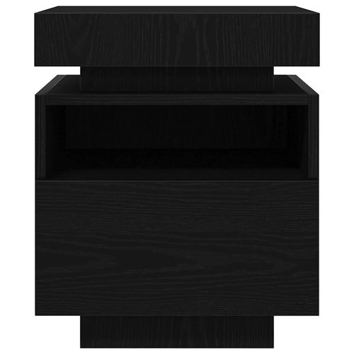 Stolik nocny z szufladą 2 pcs Czarny dąb 40 x 39 x 48.5 cm na Arena.pl