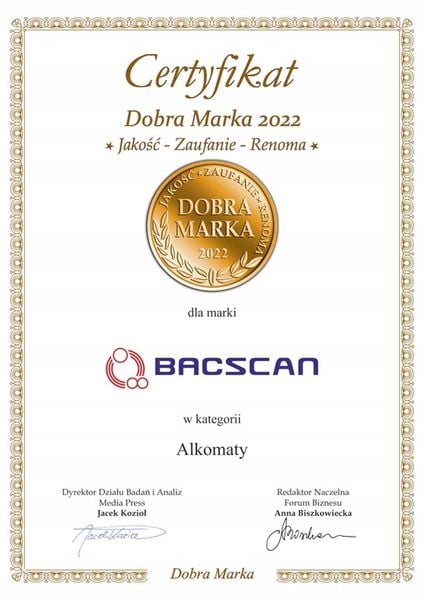 Alkomat BACscan F55 policyjny sensor + kalibracje zdjęcie 8