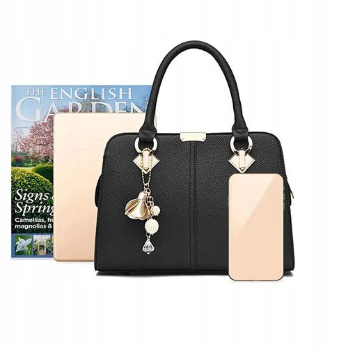 SKÓRZANA POJEMNA TORBA SHOPPER NA RAMIĘ DAMSKA MIELSKA TOREBKA BRELOK na Arena.pl