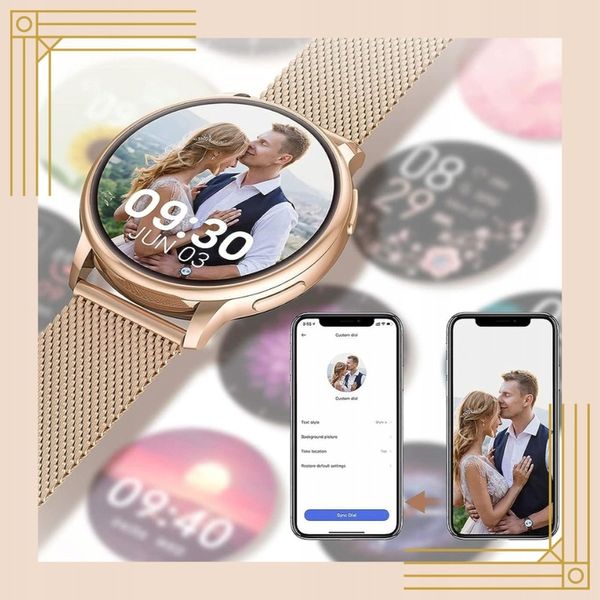 SMARTWATCH ZEGAREK DAMSKI DLA KOBIETY AMOLED ROZMOWY CIŚNIENIOMIERZ MENU PL zdjęcie 16