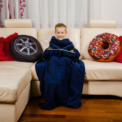 Kocyko-szlafrok Junior - Granatowy na Arena.pl