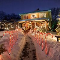 LAMPKI LED LASKA MIKOŁAJA CUKIERKI LIZAKI 5 SZT - 65CM