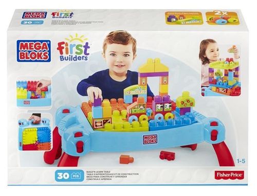 Mega Bloks Stolik z klockami niebieski First Builders na Arena.pl