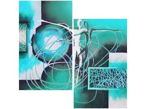 OBRAZ DRUK TAŃCZĄCE POSTACIE NIEBIESKIM na Arena.pl