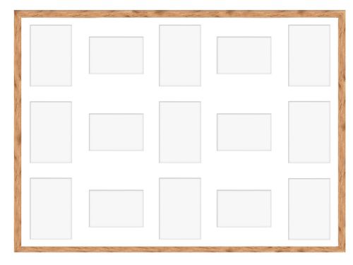 Ramka na 15 zdjęć Hekla 60x80x15 MDF galeria naturalny 1szt. na Arena.pl